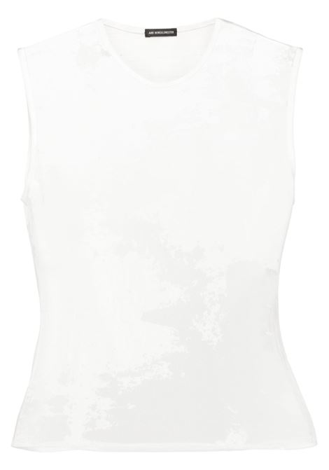 Top semi-trasparente in bianco Ann Demeulemeester - donna ANN DEMEULEMEESTER | 2401WJTO05FA440002